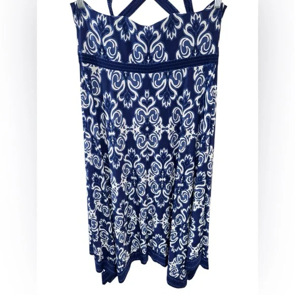 INC International Concepts Woman Blue & White Dress - Picture 4 of 5